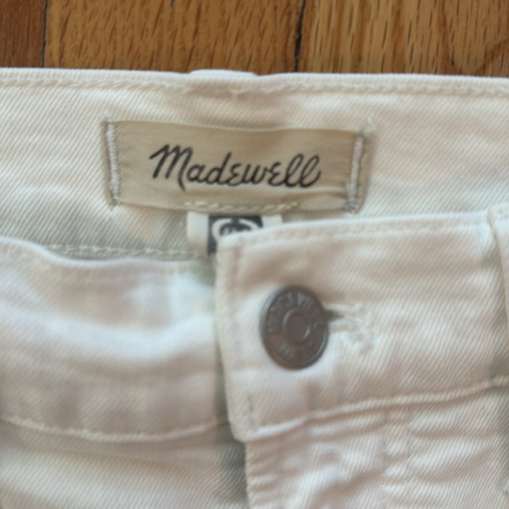 Madewell sz 29 The Perfect Vintage Wide Crop Jean White zip fly great condition - Picture 3 of 8